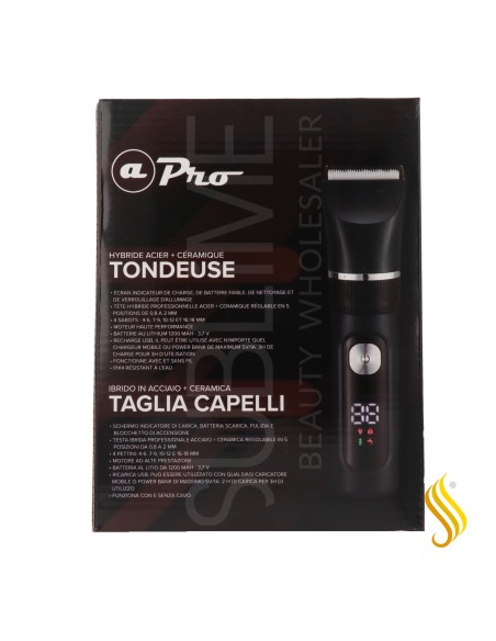 Albi Pro Maquina Corte Clipper Hybrid Steel+Ceramic Roja (2873R)